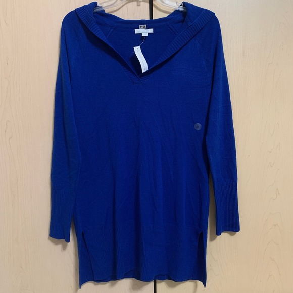 New York & Company Sweaters - NWT New York &‎ Company Women's Pullover Hooded Knit Tunic Sweater Royal Blue S
